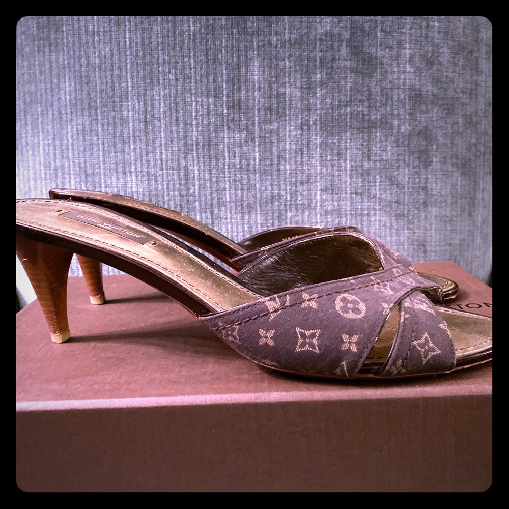 Louis Vuitton heeled slides